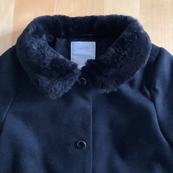 Gymboree Fleece Coat Faux Fur Collar - Picture 2 of 7